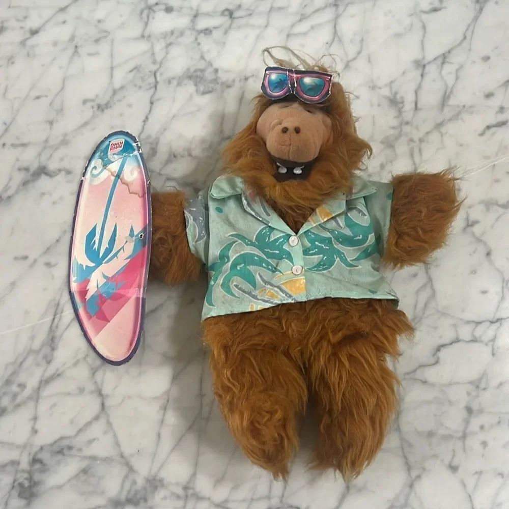 ALF 1980s TV Alien Burger King Hawaiian Shirt Surfer Plush Stuffed